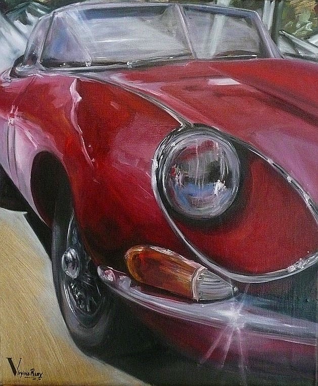 tableau voiture de Luxe - peinture peintre Huile Luxe
