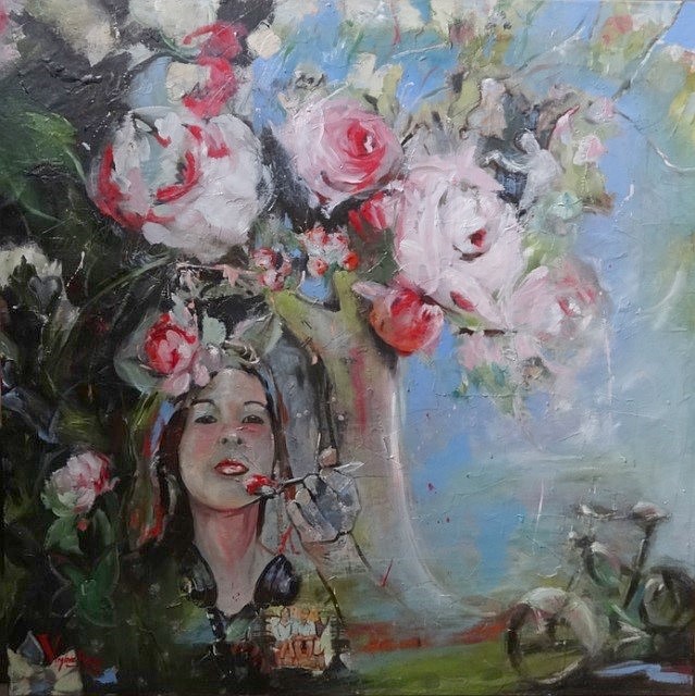 Peinture Fleurs - Tableau Virginie Ressy France 