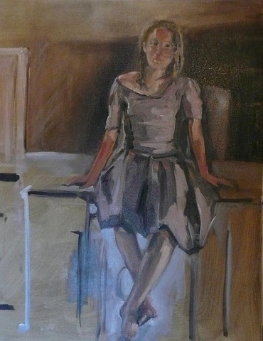 Portrait VANESSA - peinture Virginie Ressy peintre contemporain 